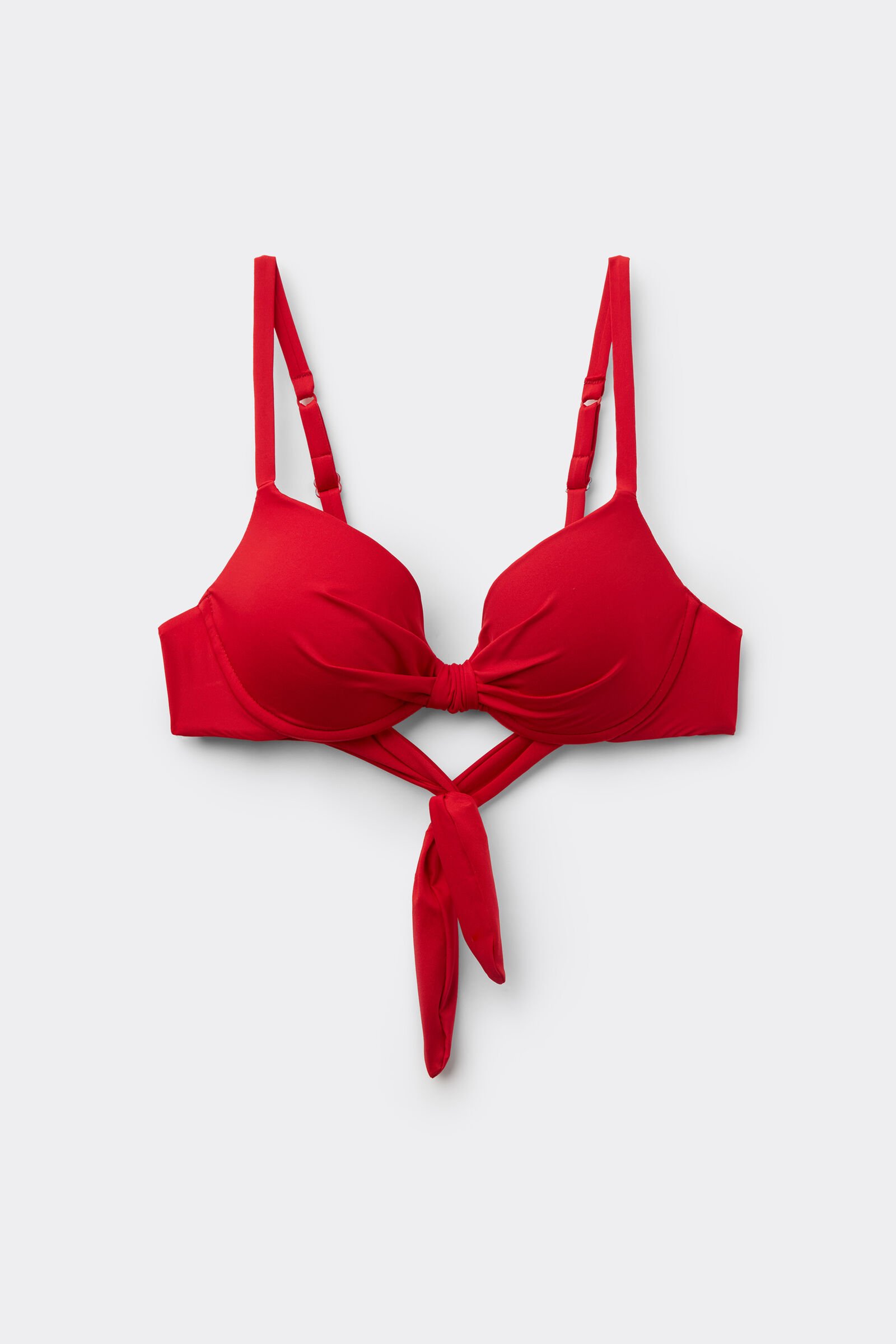 Sujetador de Bikini Push-Up Relleno Ligero Timeless Look Rojo Brillante — imagen 2