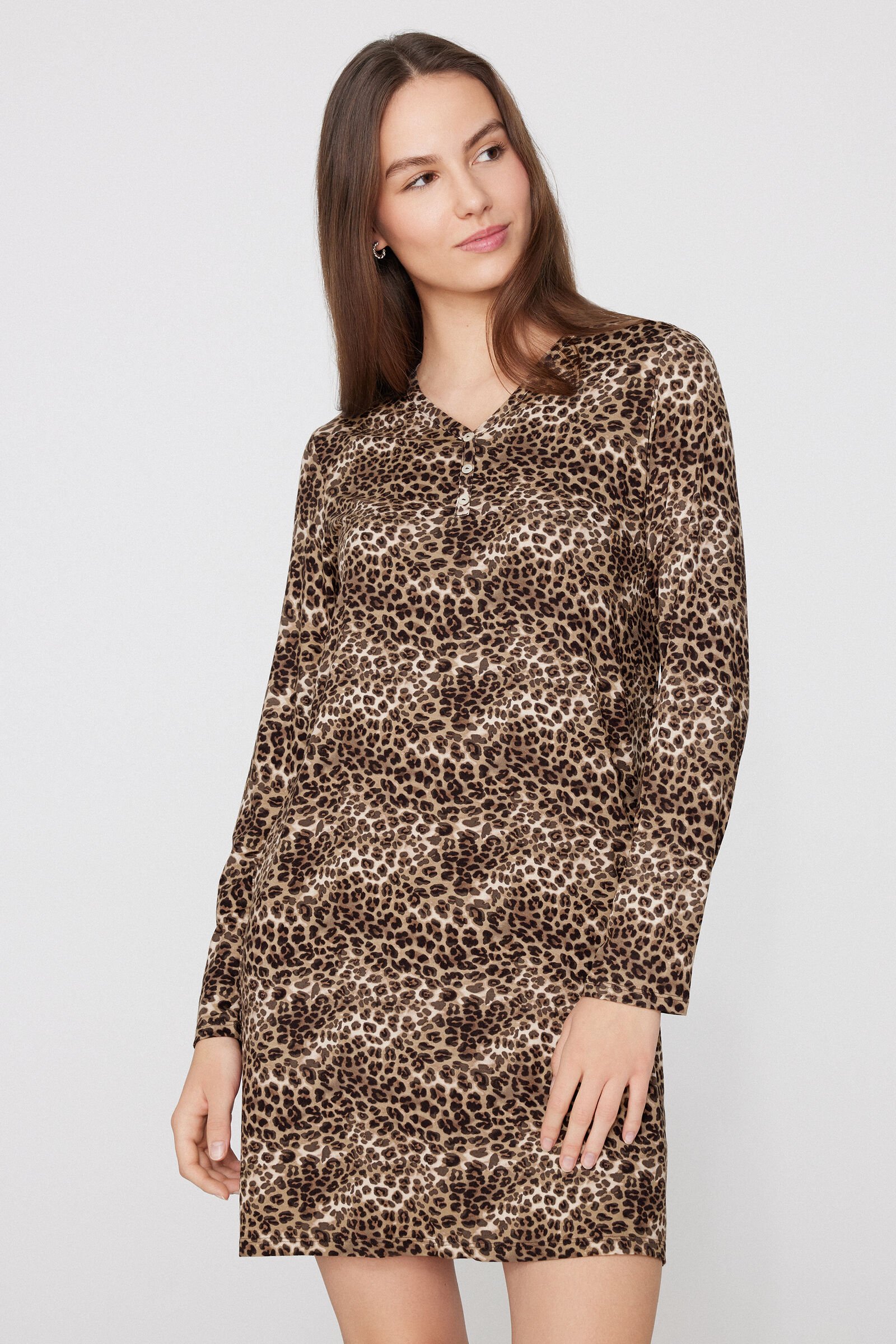 Camisón de Viscosa Estampado Animal — imagen 3
