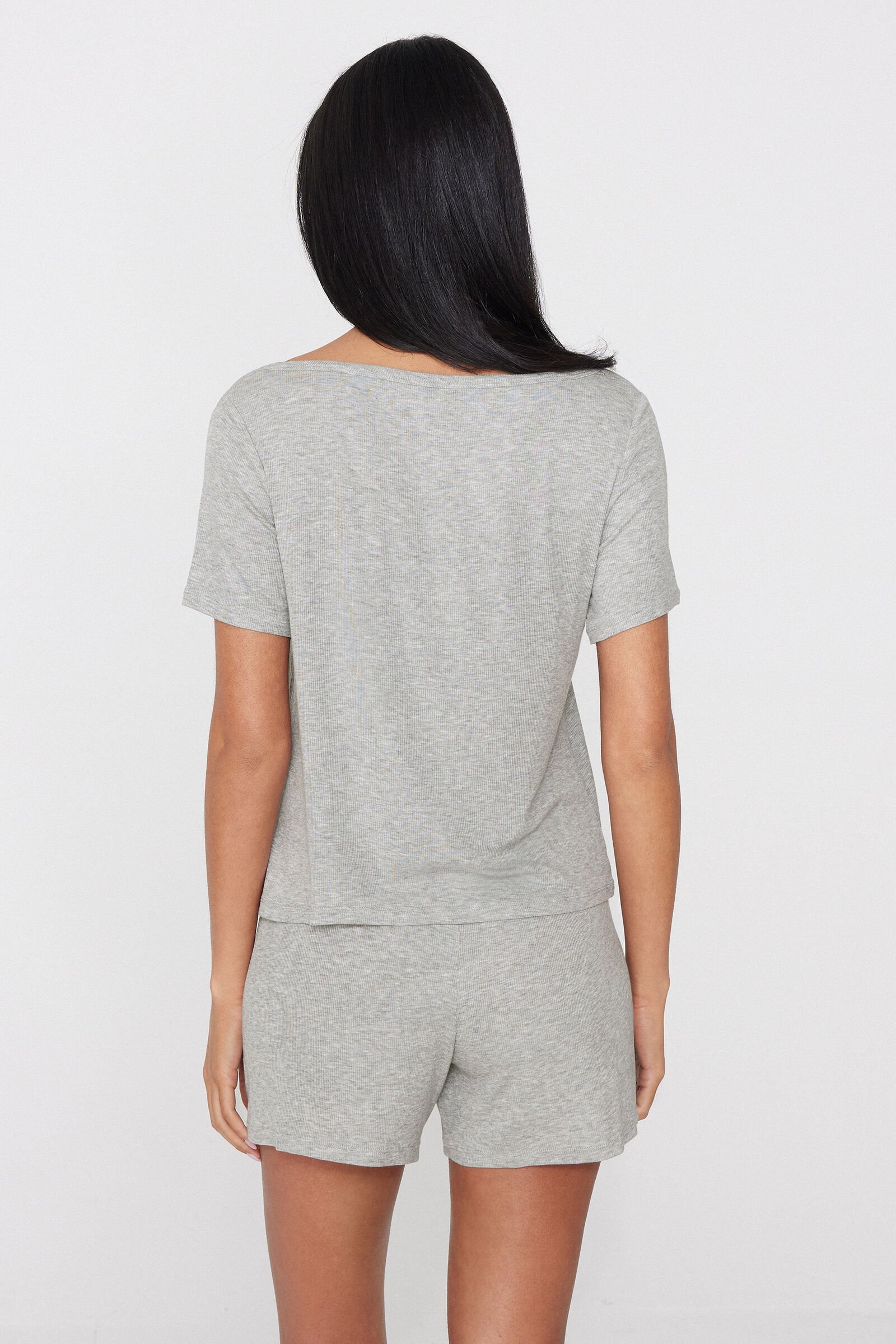 Pijama Corto Canalé Viscosa Cuello Barco — imagen 4