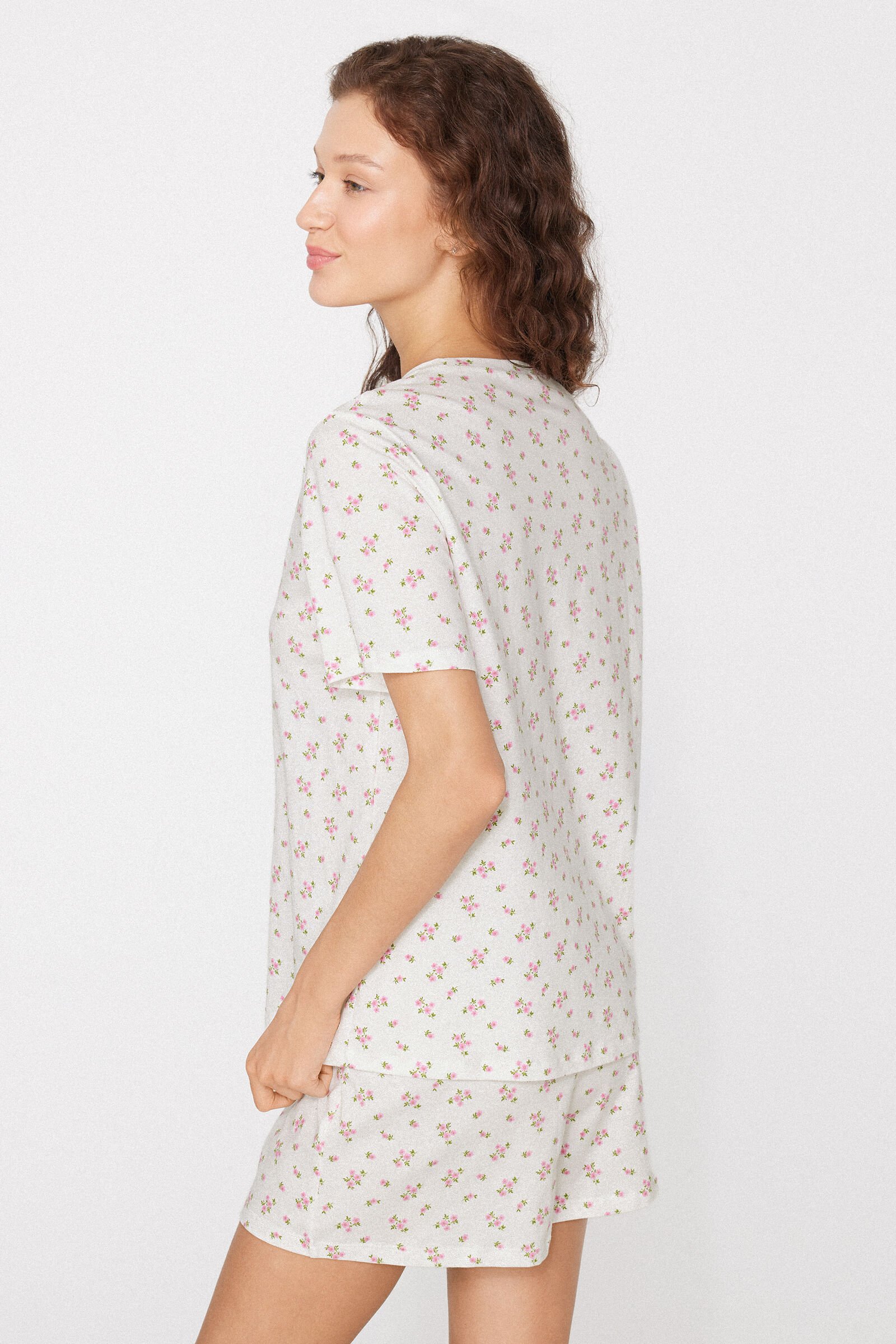 Pijama Corto de Algodón Florecitas — imagen 4