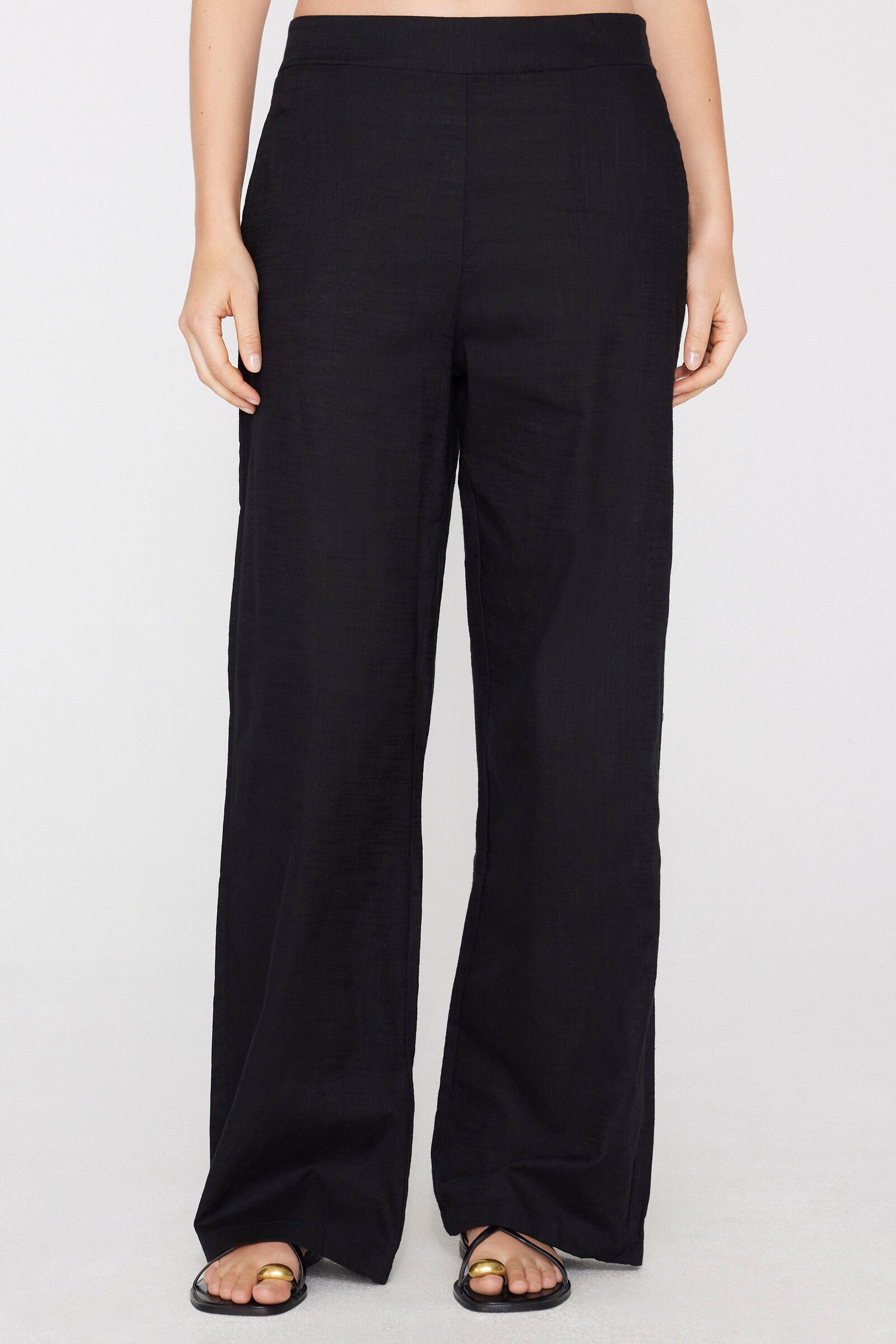 Pantalones Largos Palazzo Tela de Algodón — imagen 4