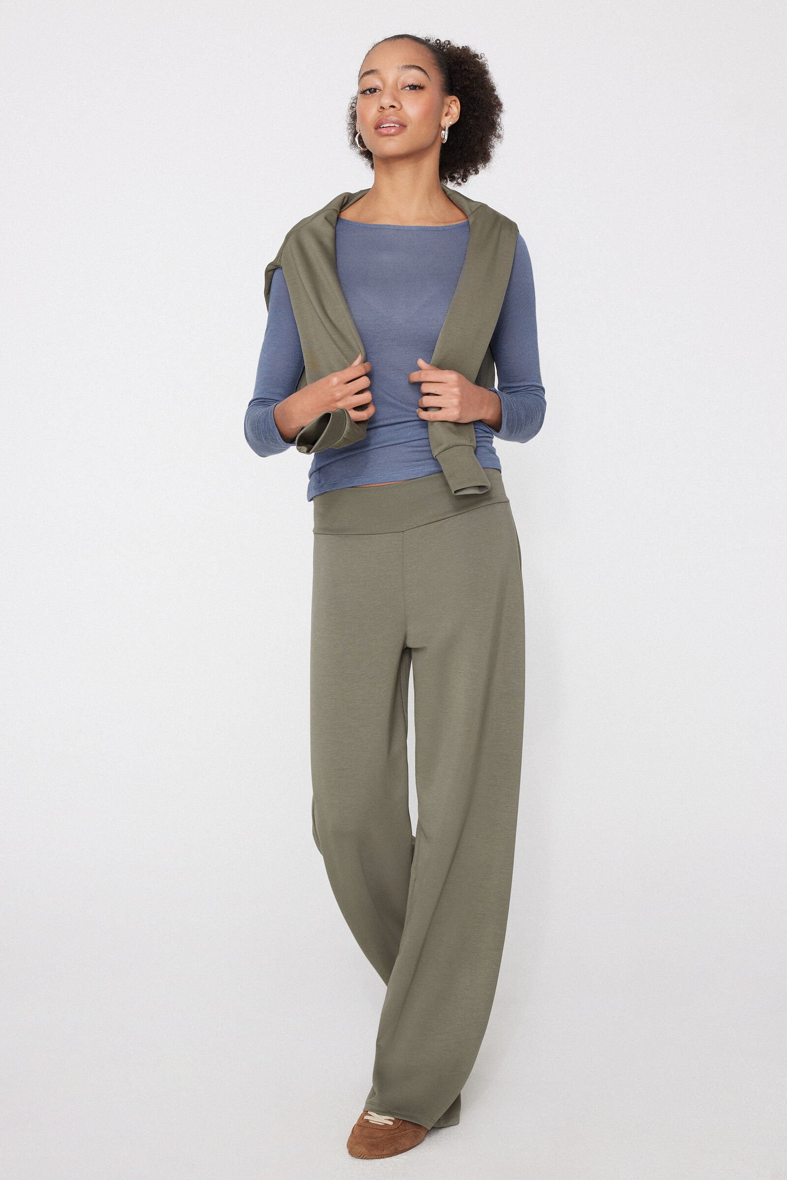 Pantalones Largos Palazzo Soft Touch