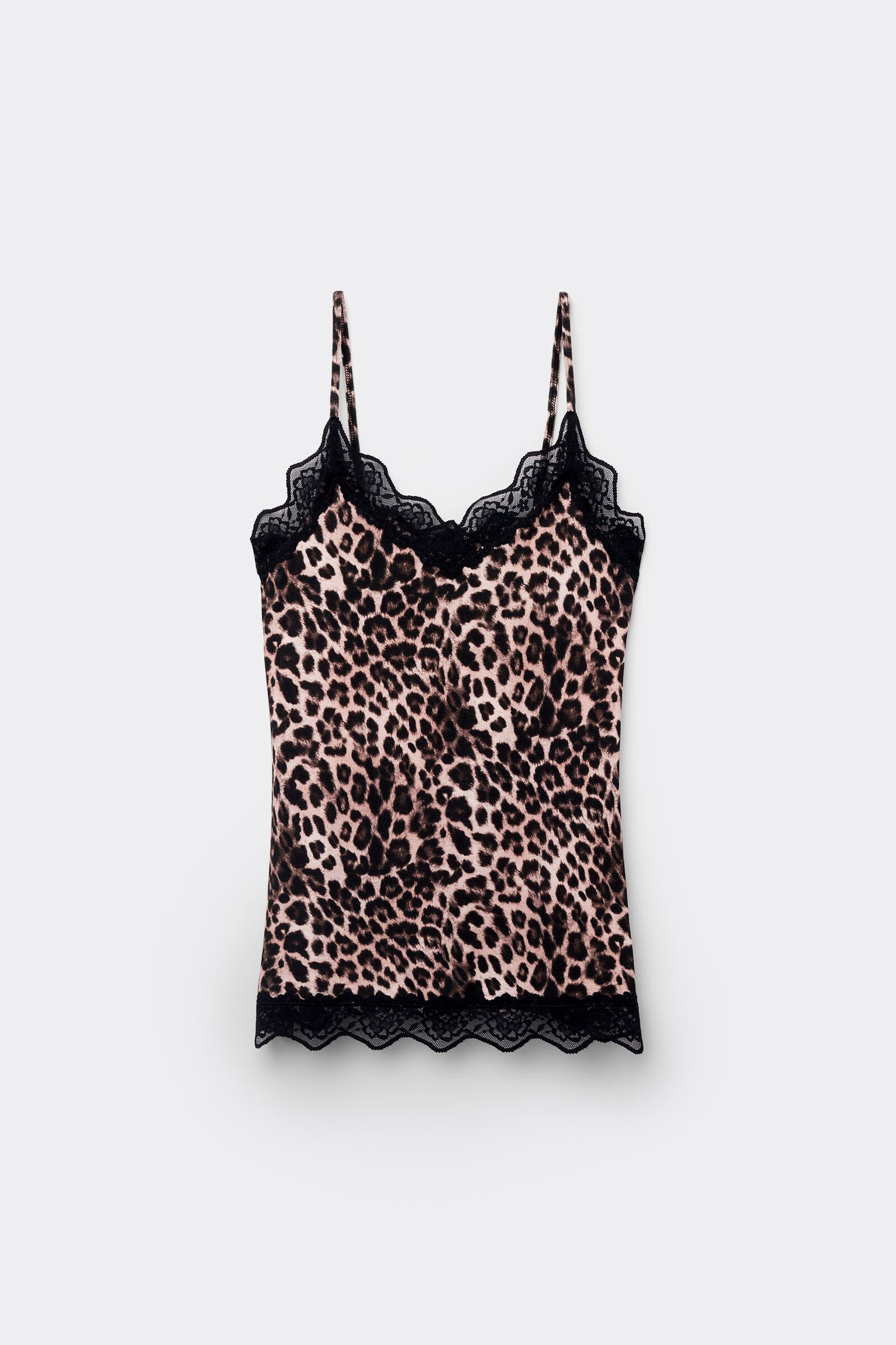 Camiseta de Tirantes con Escote de Pico y Encaje — imagen 2